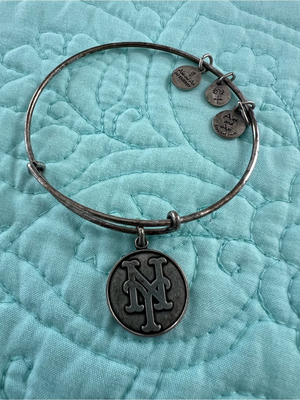 Alex and Ani Silver New York Mets Logo Bangle Bracelet